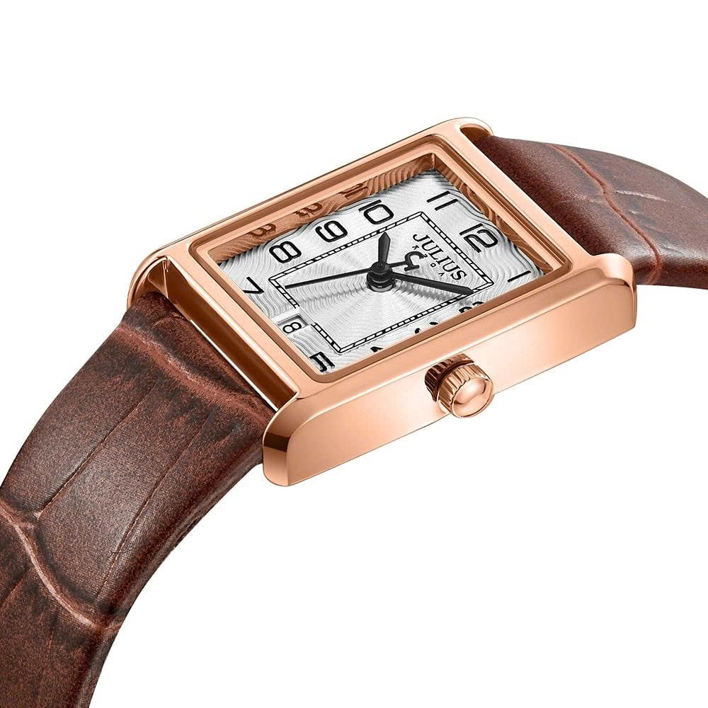 Đồng Hồ Nữ  JA-1494LB Julius Hàn Quốc Dây Da (Nâu)