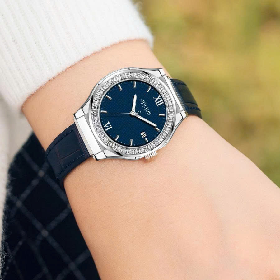 Combo Đồng Hồ Nữ  Julius JA-1395G +Dây Mesh + Dây Chuyển ESME ES482