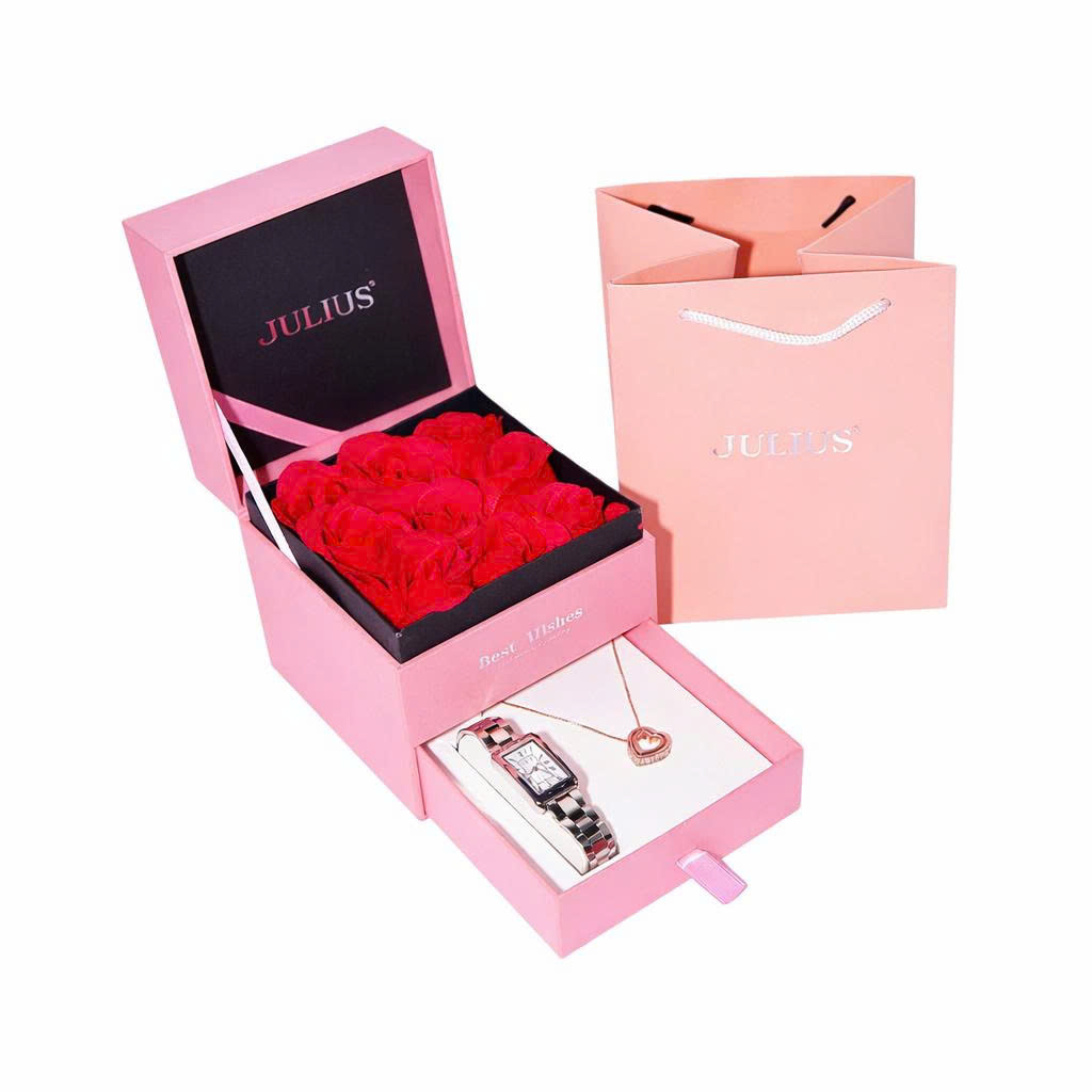 Combo Đồng Hồ  Nữ Julius JA-1338A1 + Dây Chuyền ESME  ES482