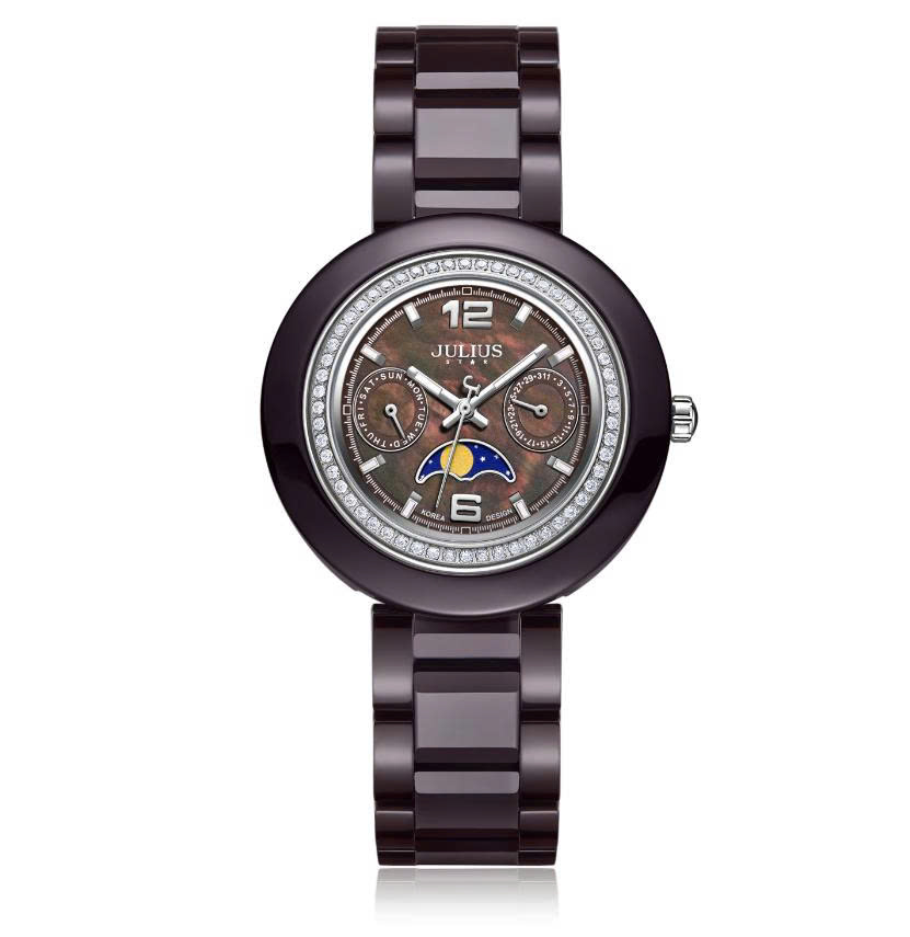 Đồng Hồ JS-063 Julius Star Hàn Quốc Dây Thép (Đen)