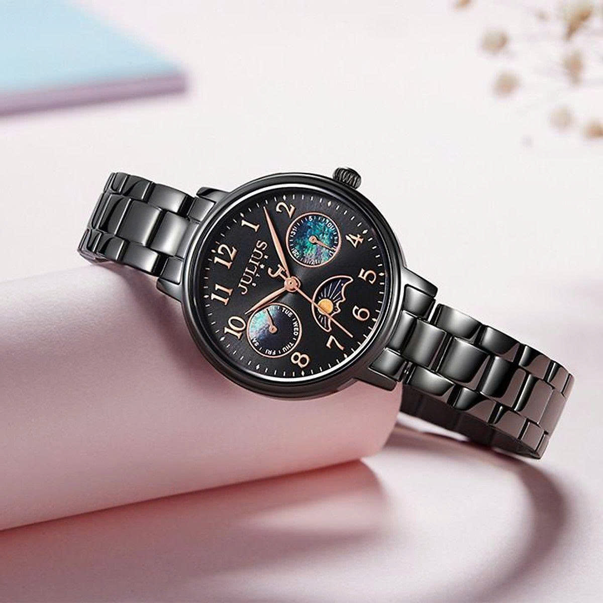 Đồng Hồ Nữ JS-047 Julius Star Kính Saphire Hàn Quốc (3 màu)