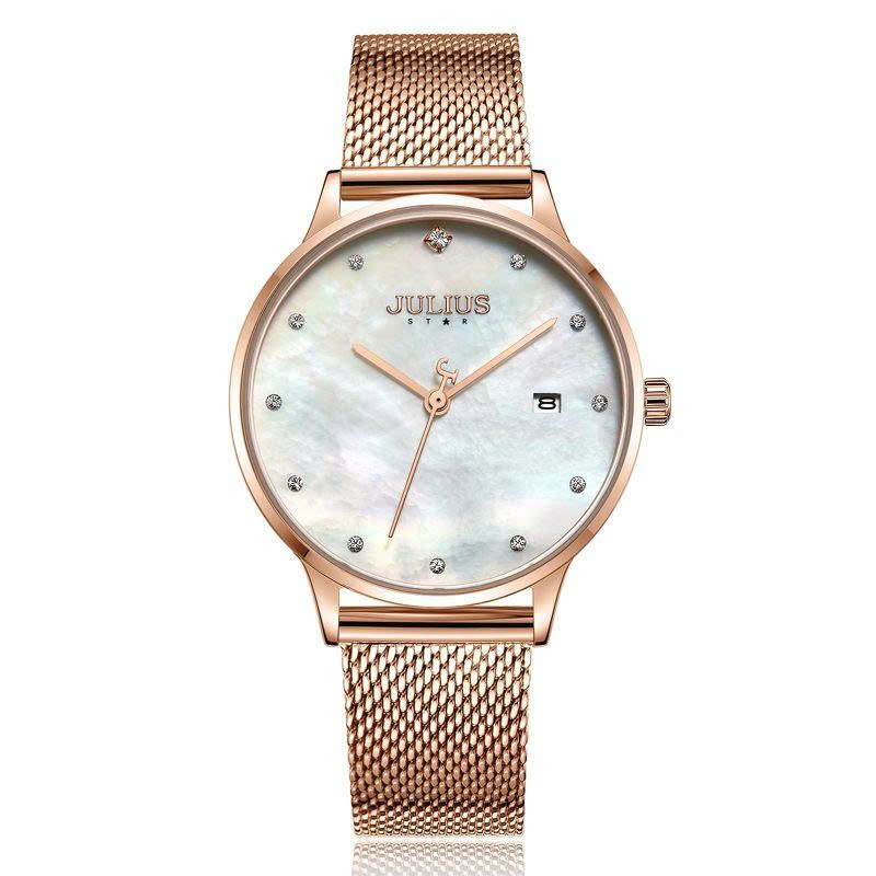 Đồng Hồ Nữ JS-004 Julius Star Hàn Quốc mặt Xà cừ (3 màu)