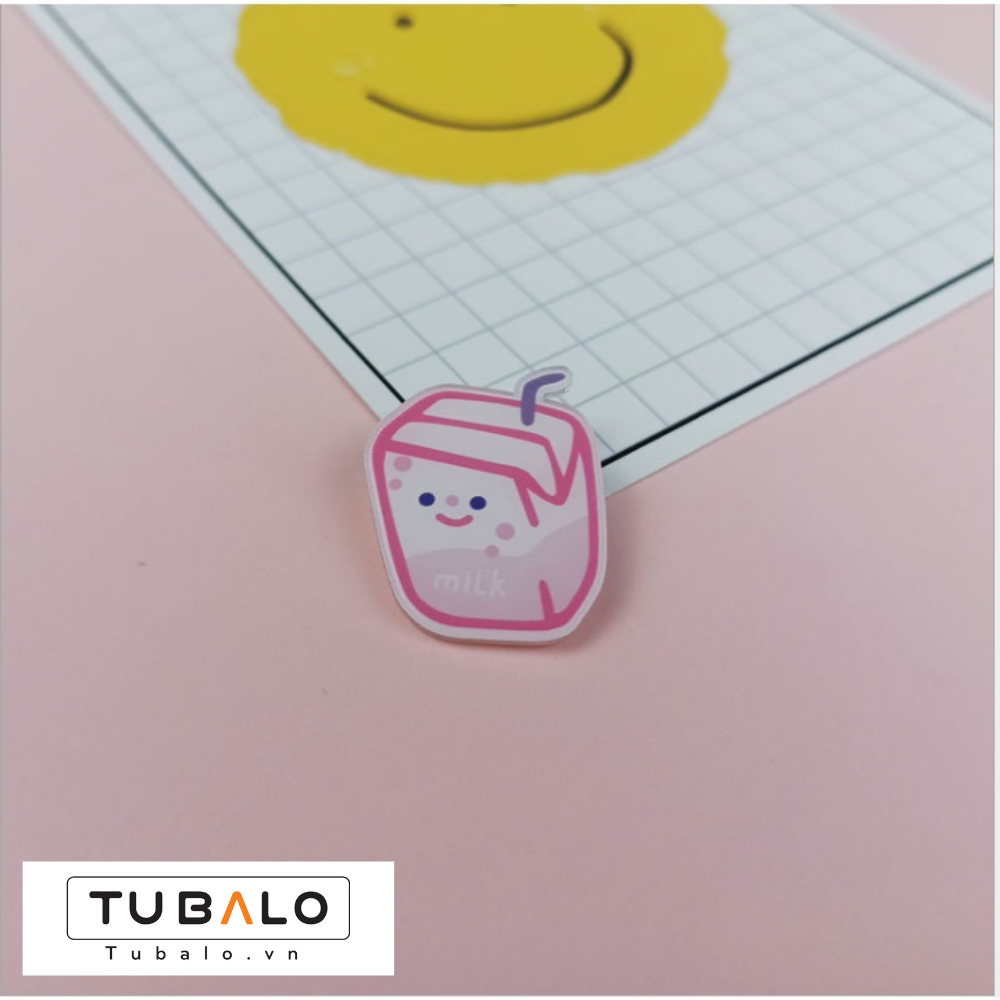 Sticker cute pin cài áo phụ kiện trang trí túi xách balo