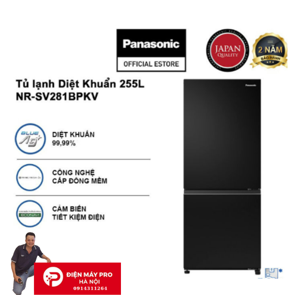 Tủ lạnh Panasonic Inverter 255 lít NR-SV281BPKV Kho Điện Máy Pro Hà Nội Giá Rẻ Nhất