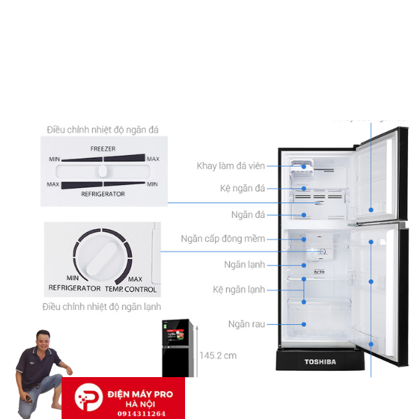 Tủ lạnh Toshiba Inverter 233 lít GR-A28VM Kho Điện Máy Pro Hà Nội Giá Rẻ Nhất