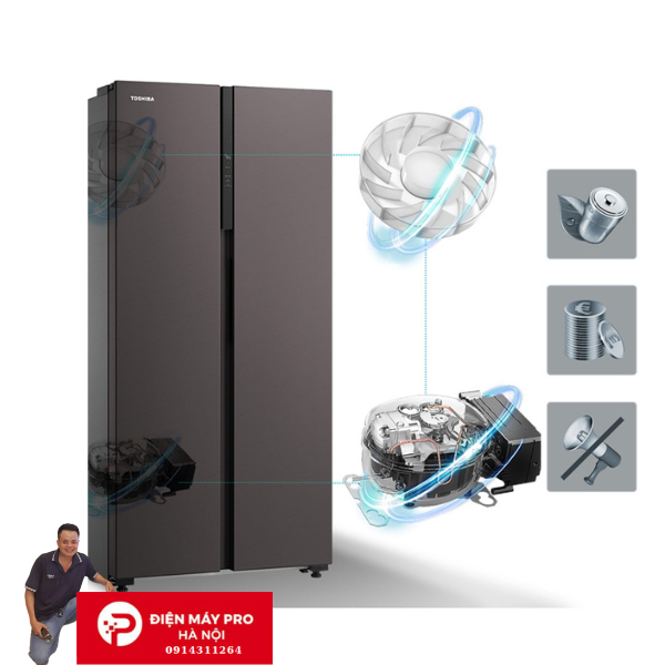 Tủ lạnh Toshiba Inverter 460 lít GR-RS600WI-PMV Giá Rẻ Nhất Hà Nội
