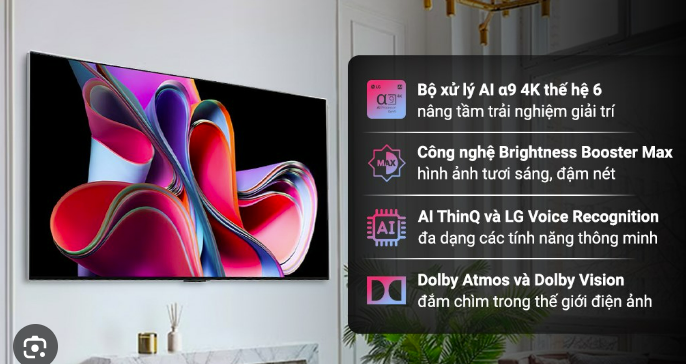 Smart Tivi OLED Evo LG 4K 55 inch 55G3PSA  Kho Điện Máy Pro Rẻ Nhất Hà Nội