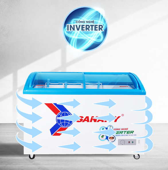 Tủ đông mặt kính Sanaky Inverter VH-4899K3 480 lít Rẻ Nhất Miền Bắc