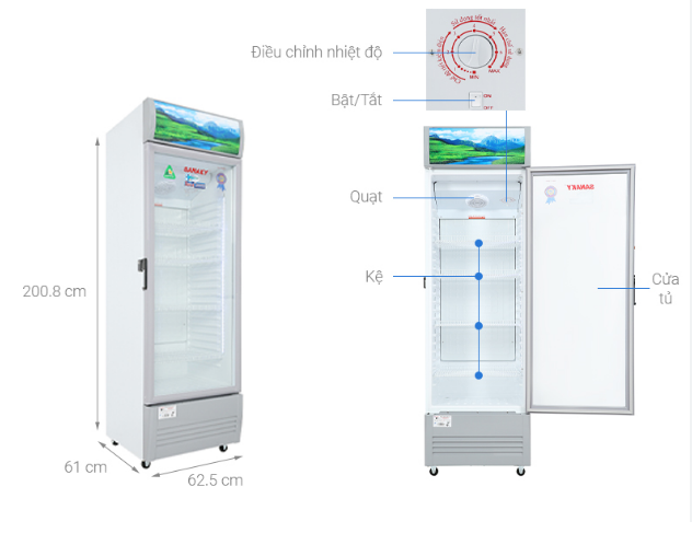 Tủ mát Sanaky Inverter 1 cánh 400 lít VH-408K3L Chính Hãng Giá Rẻ