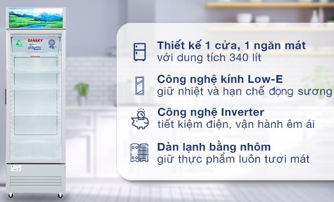 Tủ mát Sanaky Inverter 1 cánh 400 lít VH-408K3L Chính Hãng Giá Rẻ