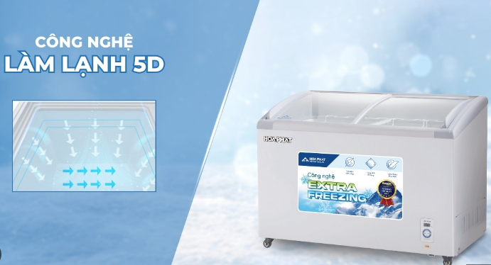 Tủ đông Hòa Phát 1 ngăn 451 lít HSF AD6451.C1 Mới 100% Chính Hãng