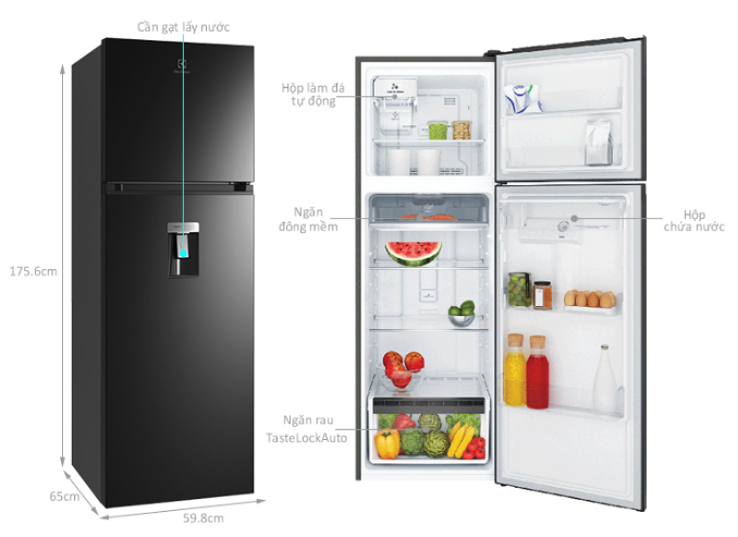 Tủ lạnh Electrolux Inverter 341 lít ETB3760M-H Giá Rẻ Nhất Hà Nội