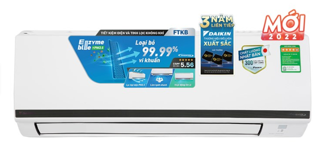 Máy lạnh Daikin Inverter 1 HP FTKB25WMVMV  mới 100%