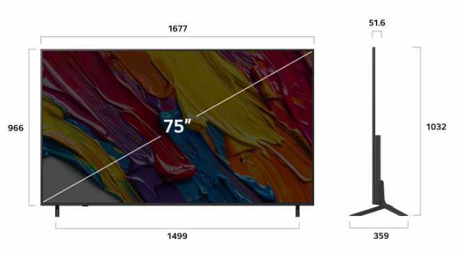 Tivi QNED LG 4K 75 inch 75QNED82ASA Mẫu 2025 Mới 100%