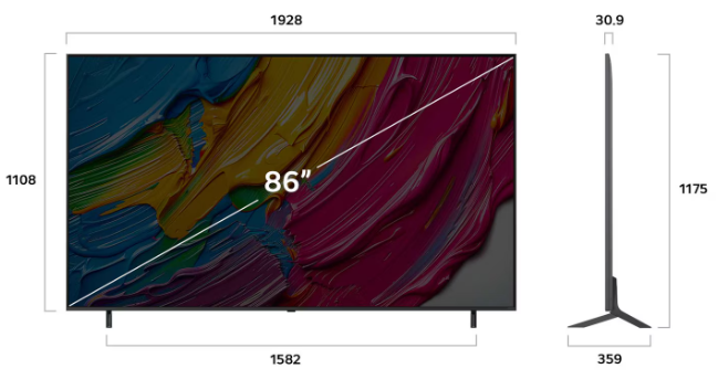 Tivi LG 86 inch 86QNED80ASA QNED AI 4K 2025 mới 100%