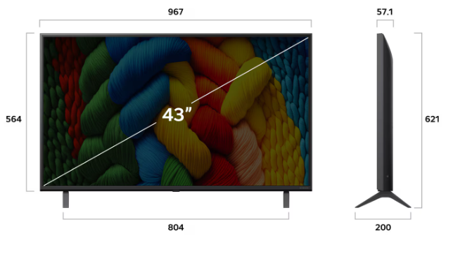 Smart Tivi NanoCell LG 4K 43 inch 43NANO80ASA Model 2025 Giá Rẻ Nhất HN