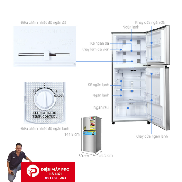 Tủ lạnh Panasonic Inverter 234 lít NR-TV261APSV  Giá Rẻ Nhất