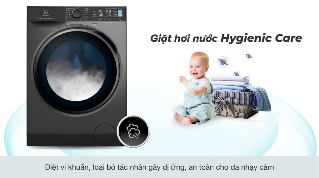Máy giặt sấy Electrolux Inverter giặt 10 kg - sấy 7 kg EWW1024P5WB