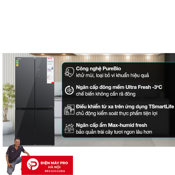 Tủ lạnh Toshiba Inverter 556 lít GR-RF670WI-PGV(A9)-BG Kho Điện Máy Pro Giá Rẻ