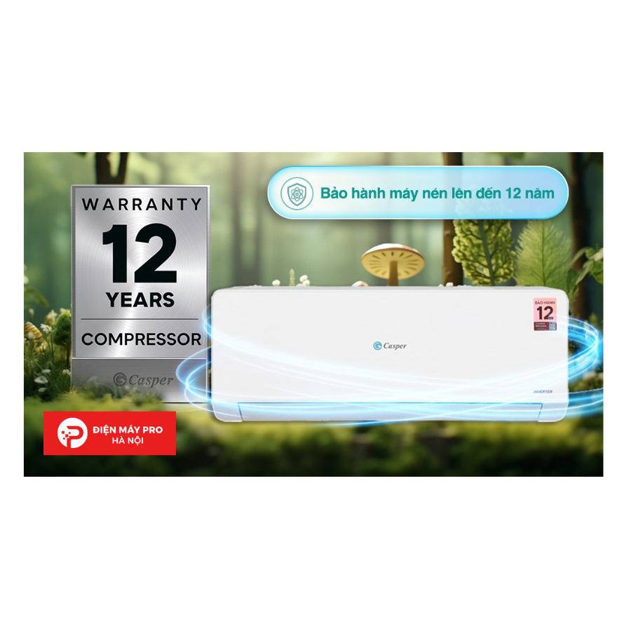 Điều hòa Casper Inverter 24000 BTU 1 chiều GC-24IS35 gas R-32  Chính Hãng Mới 100%