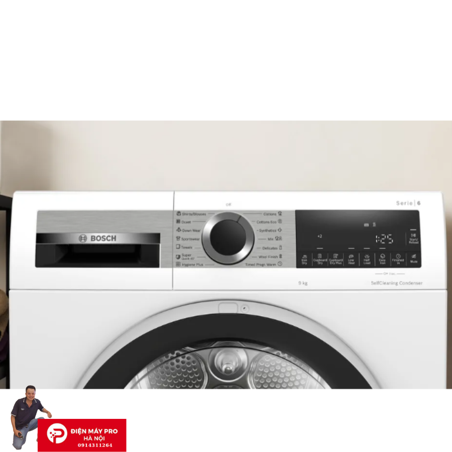 Máy sấy bơm nhiệt Bosch WQG24570SG Series 6 heat pump dryer 9 kg Mới 100% Giá Rẻ Nhất
