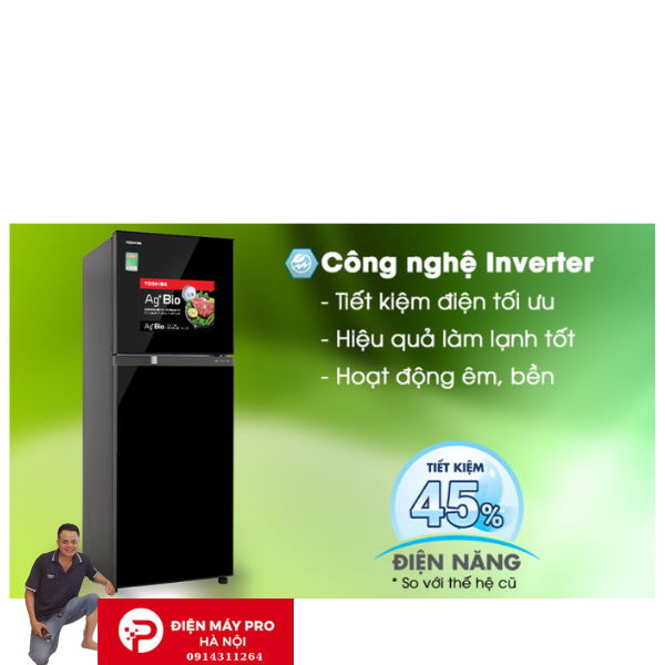 Tủ lạnh Toshiba Inverter 233 lít GR-RT303WE-PMV(52) Kho Điện Máy Pro Hà Nội Giá Rẻ Nhất
