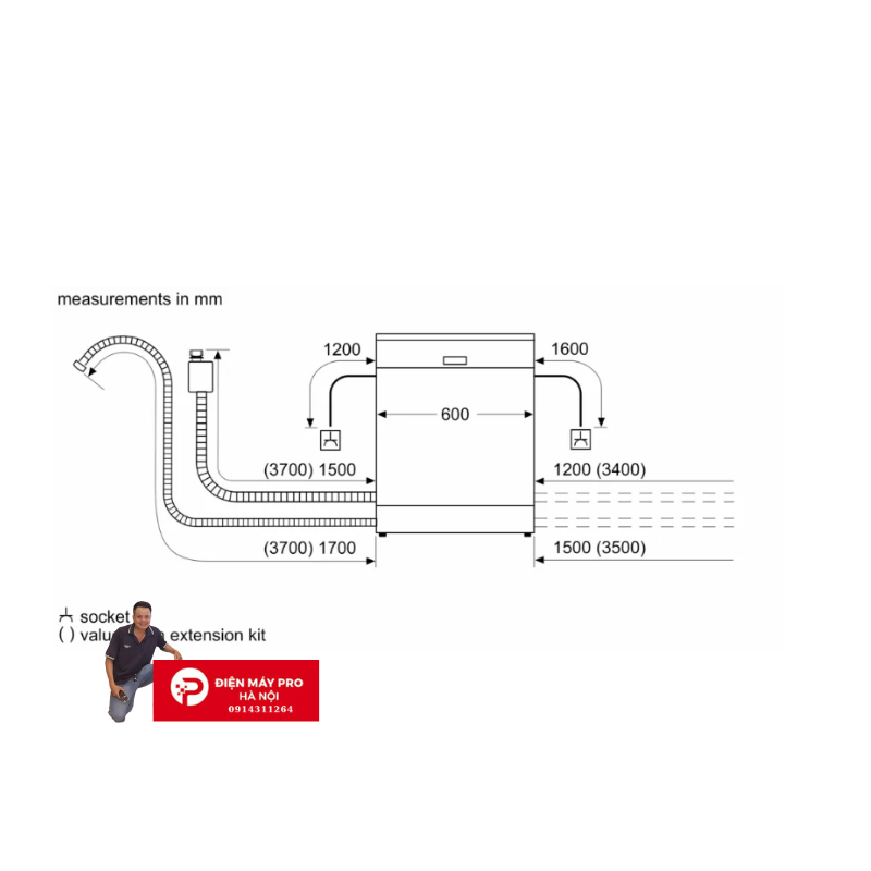 Máy rửa chén độc lập Bosch SMS6ECI04E Mới 100% Nguyên Seal