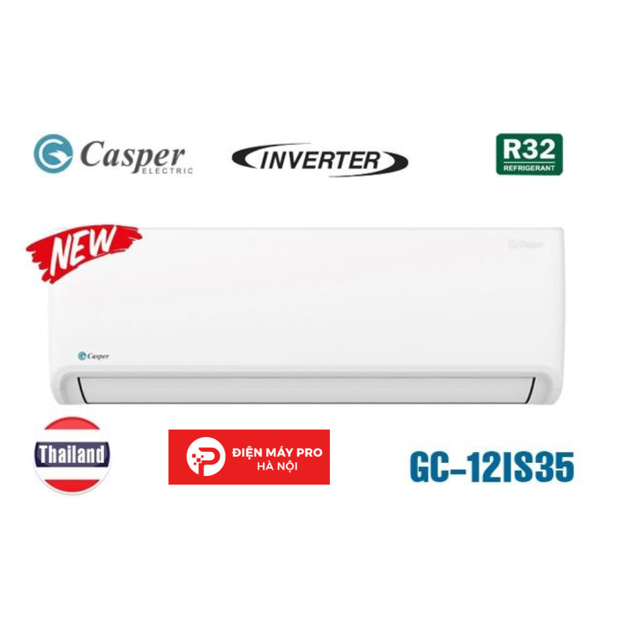Máy lạnh Casper Inverter 1.5 HP GC-12IS35 1 chiều Mới 100%