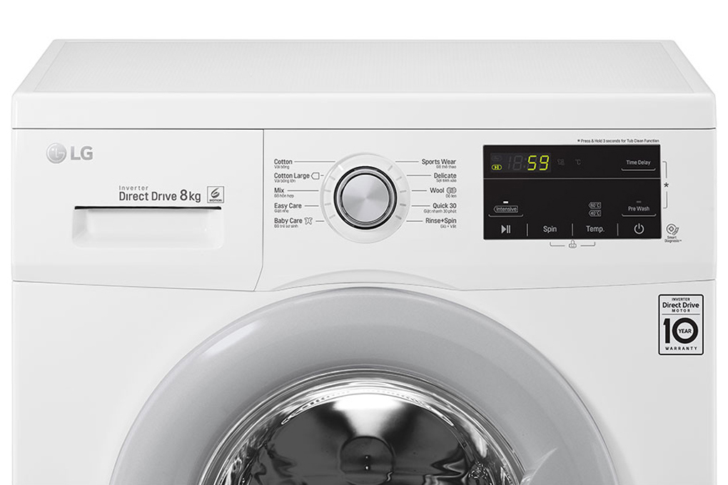 Máy giặt LG 8kg lồng ngang FM1209S6W