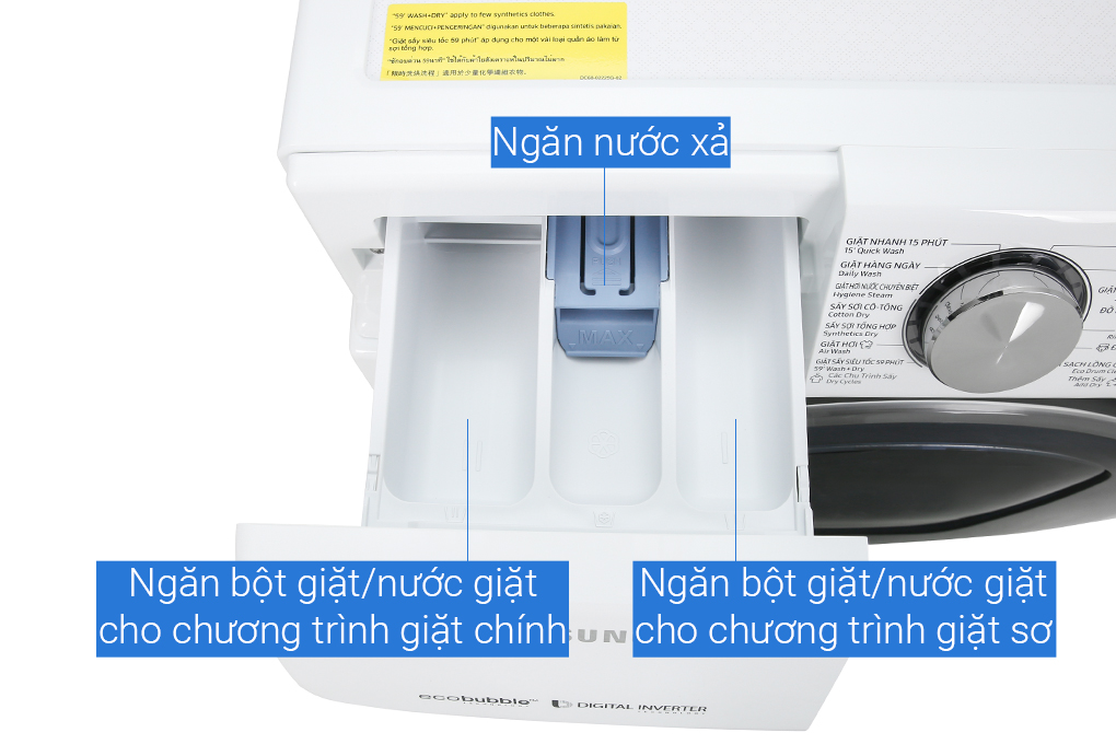 Máy giặt sấy Samsung AddWash Inverter 10.5 Kg WD10N64FR2W/SV