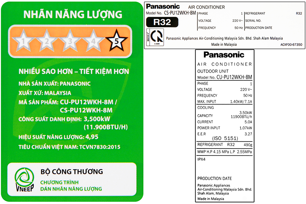 Điều hòa Panasonic Inverter 1.5 HP CU/CS-PU12WKH-8M