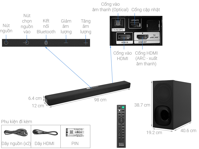 Loa thanh Soundbar  HT-G700 Sony 3.1 Chính hãng mới 100%