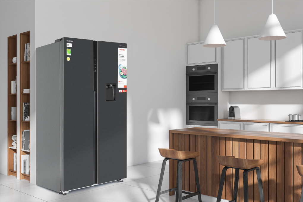 Tủ lạnh Toshiba Inverter 596 lít Side By Side GR-RS775WI-PMV(06)-MG mới 100%