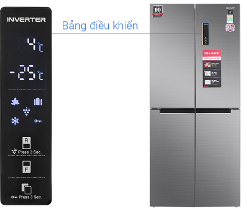 Tủ lạnh Sharp Inverter 362 lít Multi Door SJ-FX420V-SL  Mới 100% ĐIỆN MÁY PRO HN