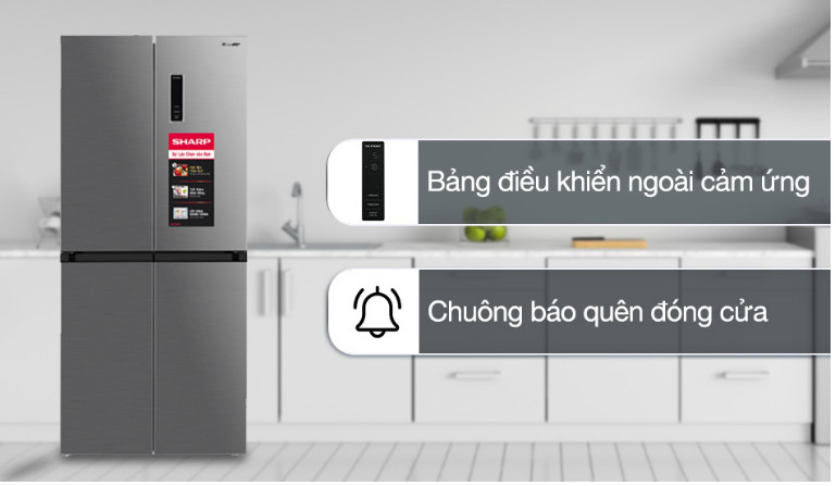 Tủ lạnh Sharp Inverter 362 lít Multi Door SJ-FX420V-SL  Mới 100% ĐIỆN MÁY PRO HN Giá rẻ nhất