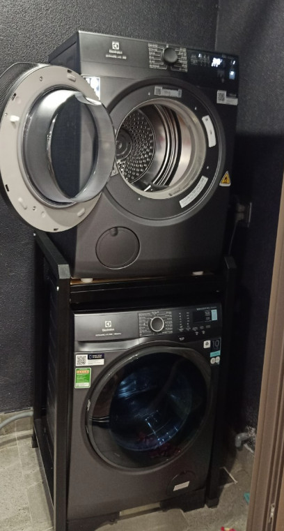 Kệ Máy Giặt Máy Sấy 2 tầng 2025 Mới 100% Kẽm Chống rỉ Sơn Tĩnh Điện Màu Đen KHO ĐIỆN MÁY PRO HÀ NỘI