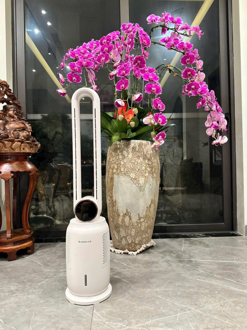Quạt Không Cánh Lọc Không Khí Làm Mát Bằng Hơi Nước- Khử Trùng UV 5IN1 CHIGO  2025- Bảo Hành 12 Tháng Chính hãng