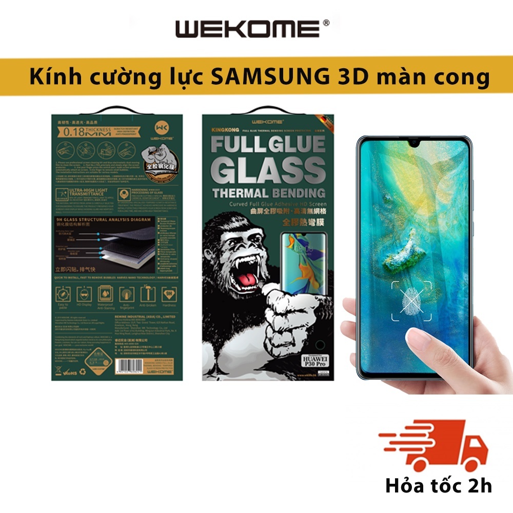 Kính cường lực bảo vệ màn hình 3D WEKOME 028 trong suốt dành cho SAMSUNG S8 S8+ S9 S9+ S10 S10+ NOTE 8 9