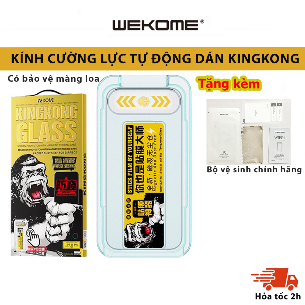 Kính cường lực KingKong bảo vệ màng loa WEKOME 034-057 cho Iphone x xr xs max 11 12 13 14 15 Pro max