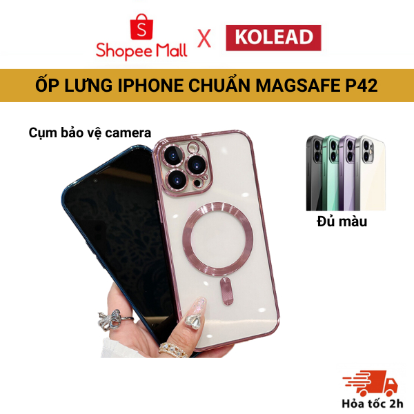 Ốp Điện Thoại P42 KOLEAD Silicon case ốp lưng Dẻo Tráng Gương Sang Trọng dành 11 12 13 14 15 pro promax plus