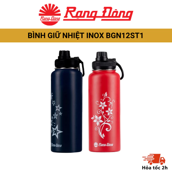 Bình giữ nhiệt Inox RẠNG ĐÔNG BGN12ST1 - Dung tích 1,2L Chống gỉ, chống mài mòn, sử dụng bền bỉ theo thời gian