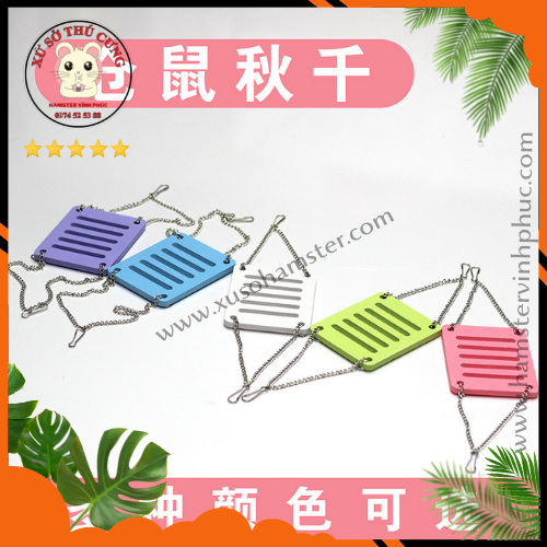 Xích đu bằng gỗ màu cho hamster