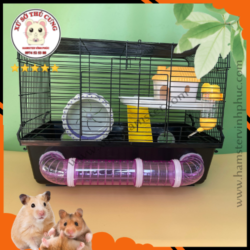 Lồng hamster có ống chui dưới