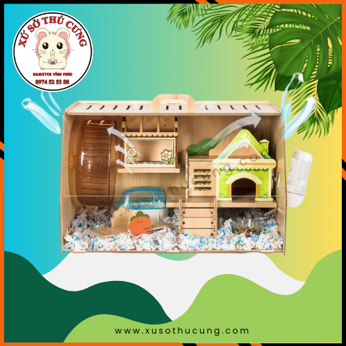 Lồng gỗ mix mika full set