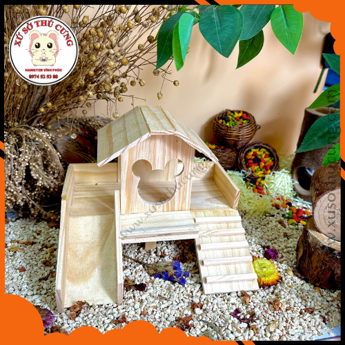 Nhà ngủ gỗ mộc cầu trượt