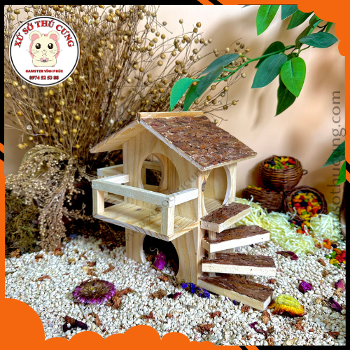 Nhà ngủ gỗ mộc thang xoắn lớn