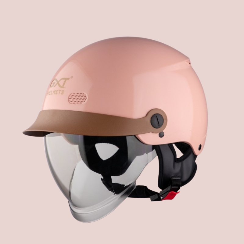 Mũ bảo hiểm1/2 đầu kính âm GXT GX03 vòng đầu lớn - MBH nửa đầu giấu kính cứng cáp, unisex, lòng nón sâu