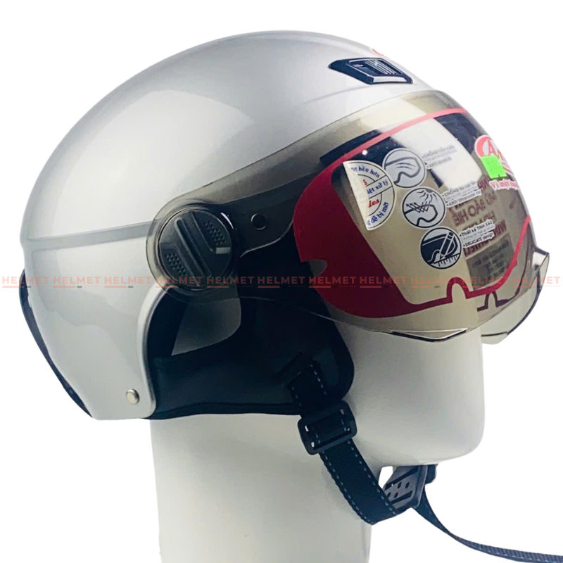 Mũ Bảo Hiểm Nửa Đầu Có Kính (Mới) Andes 3S109KM-Nhám