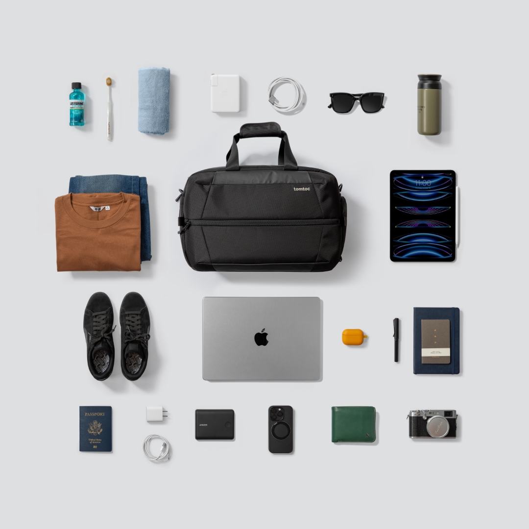 Túi Du Lịch Chống Nước TOMTOC (USA) NAVIGATOR-T31 Travel Duffel Black T31M1D1