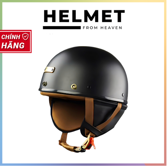 Mũ Bảo Hiểm 1/2 HPRO03 PUG Version 2 có Ốp Da Bảo Vệ Tai Và Gáy - Nón Bảo Hiểm Nửa Đầu Nhiều Màu